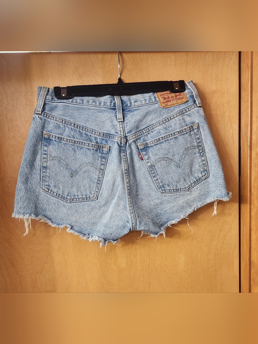 Levi's Size 28 Light Blue High-Rise Cutoff Denim Shorts